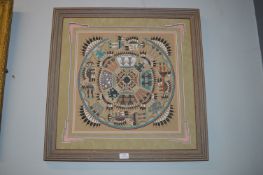 South American Indigenous Style Framed Picture