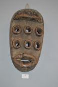 Carved Wooden Kru Mask from the Grebo Tribe Liberia