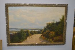 Large Oil on Canvas Landscape by D.M. Betersen 1905, Image Size: 130x86cm