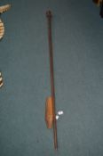 Leather Bound Wooden Blowpipe with Quiver 175cm long
