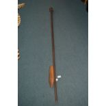 Leather Bound Wooden Blowpipe with Quiver 175cm long