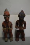 Two Bangwa Beaded Figures