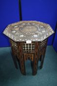 Middle Eastern Inlet Octagonal Table