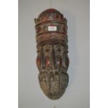 Carved & Painted Wooden Tribal Mask