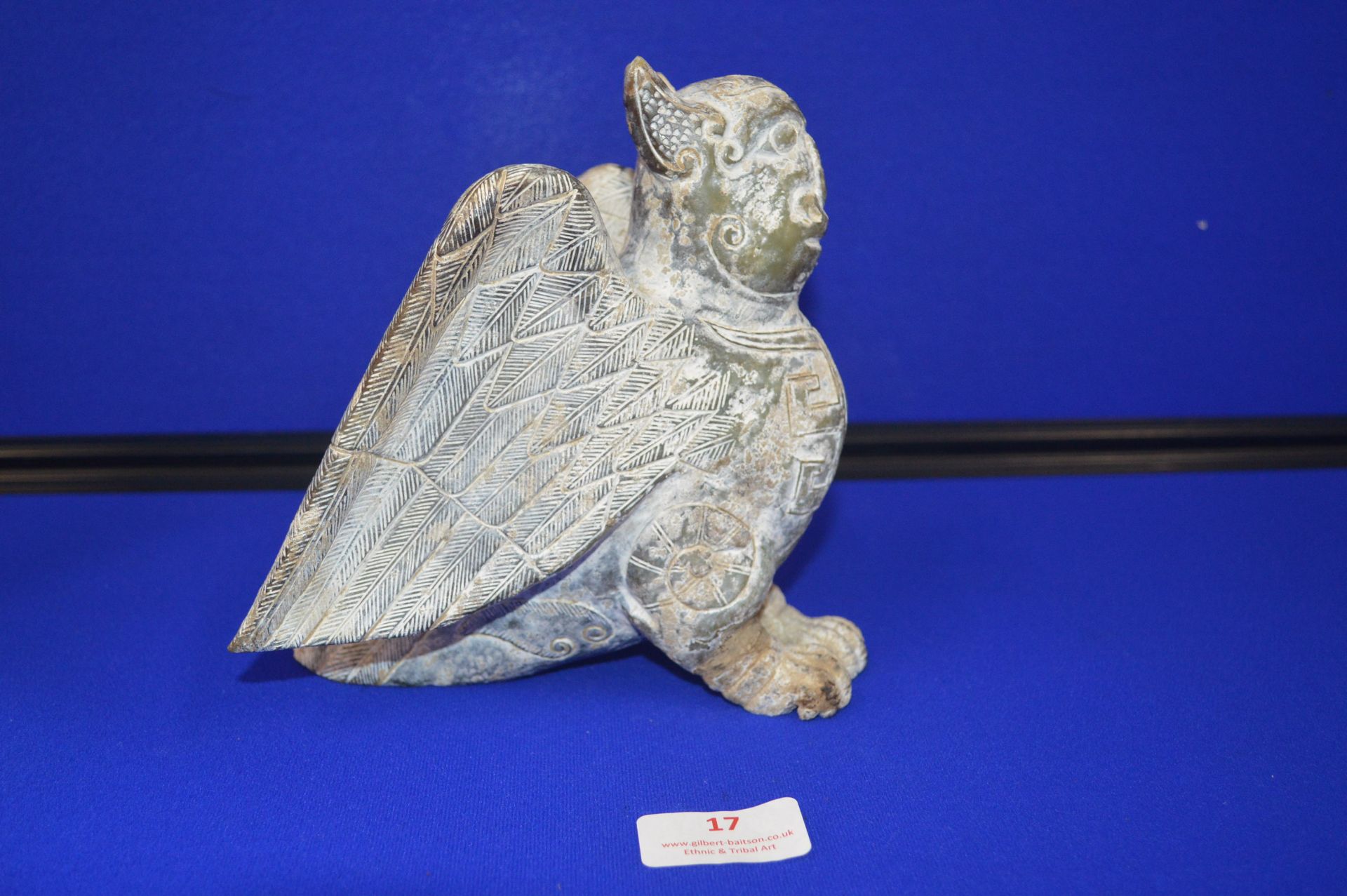 Carved Soapstone Ethnic Bird Figure - Image 3 of 3