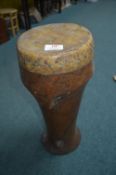 African Leather Topped Drum