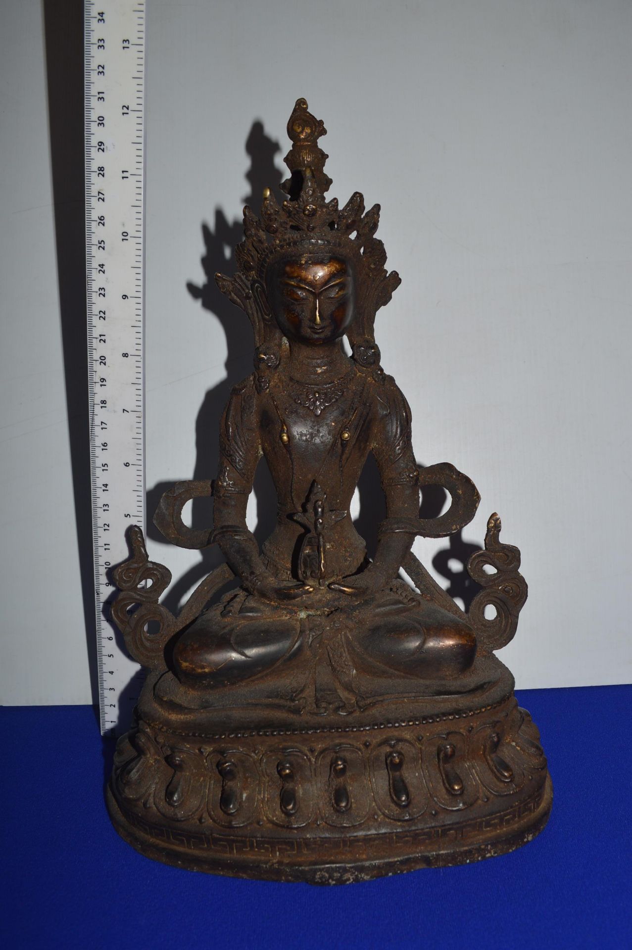 Tibetan Bronze Tara Buddhist Figure - Image 2 of 5