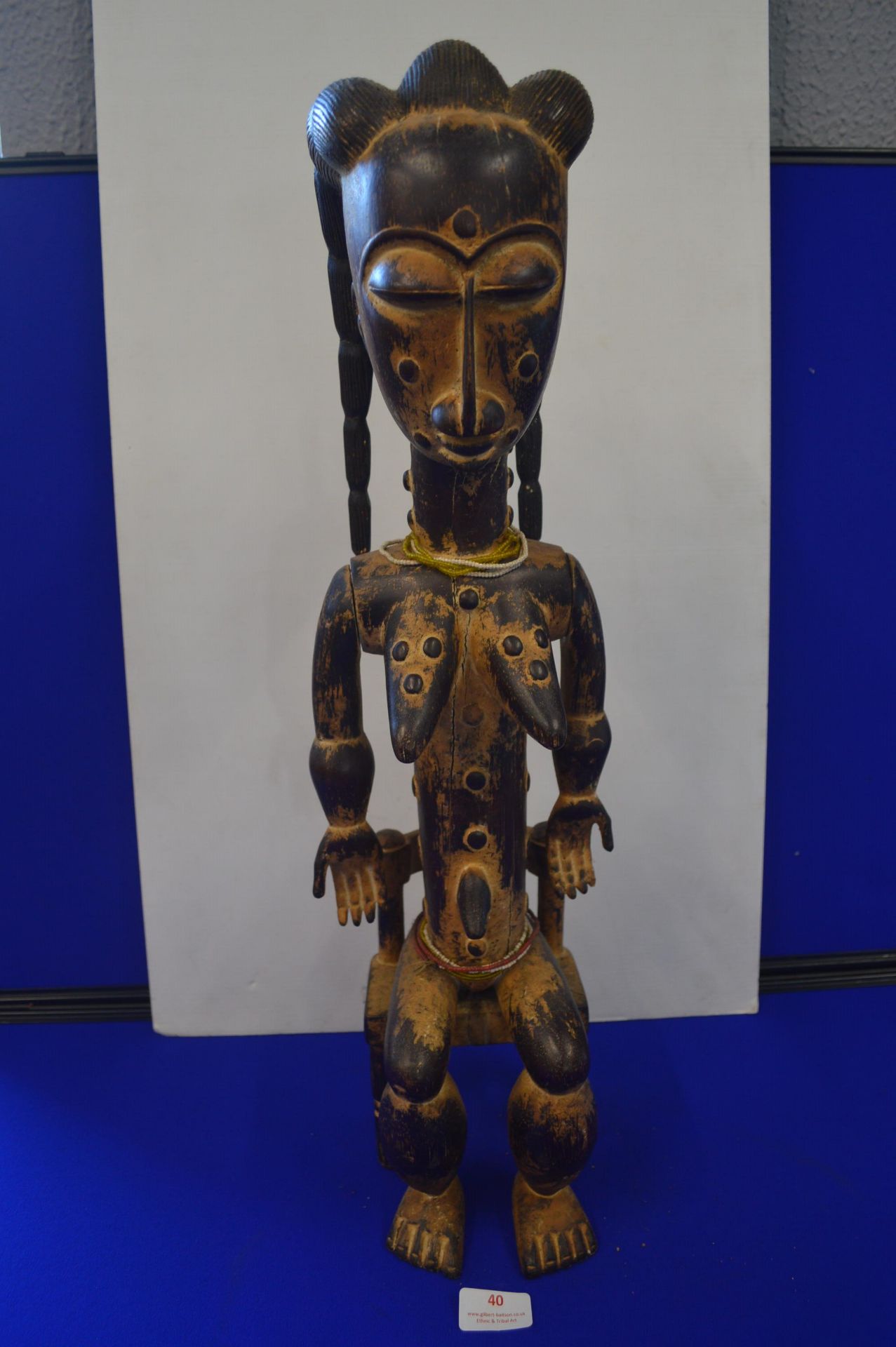 Yoruba Seated Female Fertility Figure with Mechanical Arms