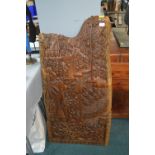 Indonesian Carved Hardwood Wall Panel