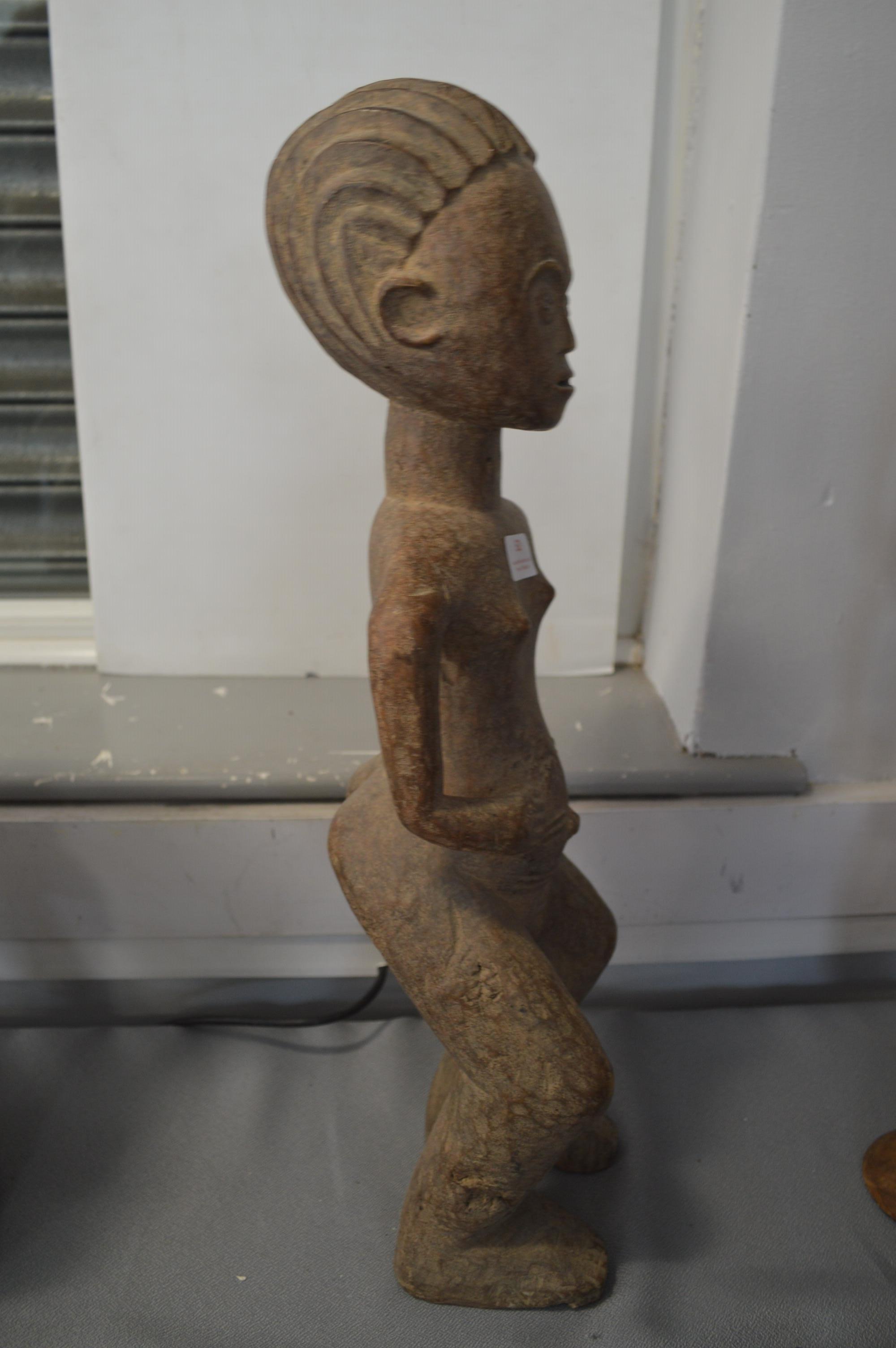 African Carved Wooden Fertility Figure (one arm missing) - Image 4 of 4