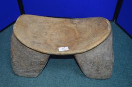 Ethiopian Carved Wooden Stool