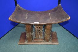 Ashanti Carved Wooden Stool