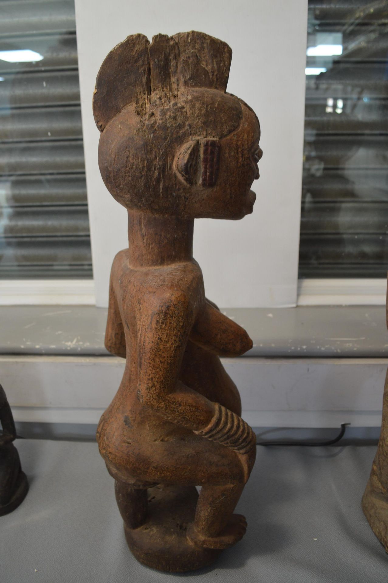 Baule African Tribal Carved Wooden Fertility Figure - Image 4 of 4