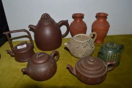Chinese Terracotta Teapots, Vases, etc.