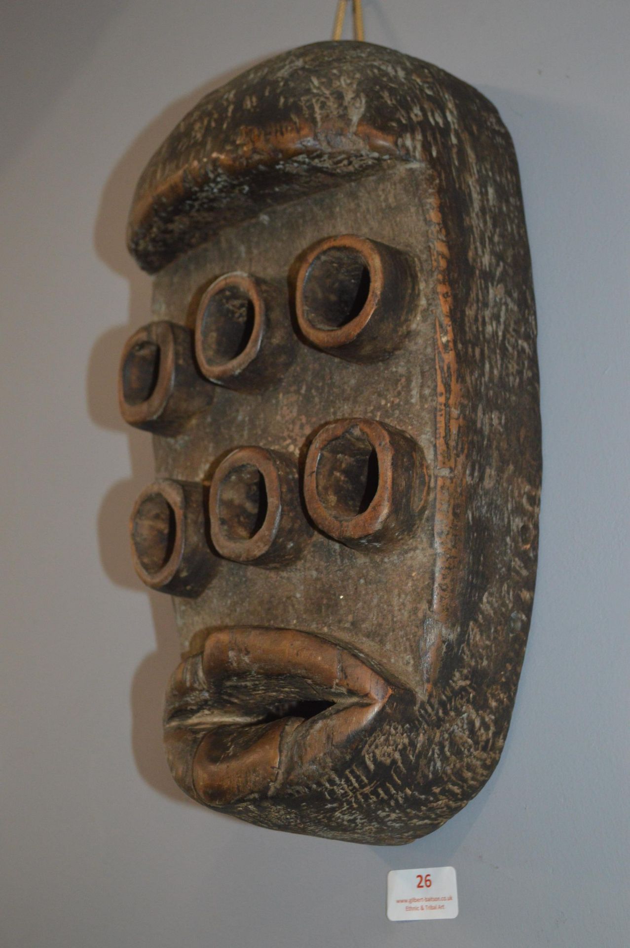 Carved Wooden Kru Mask from the Grebo Tribe Liberia - Image 3 of 3