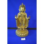 Tibetan Gilt Bronze Standing Figure of a Bodhisattva