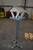 *Painted Bird Table with Slate Roof