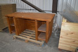 *Pine Double Pedestal Worktable