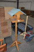*Wooden Bird Table with Support