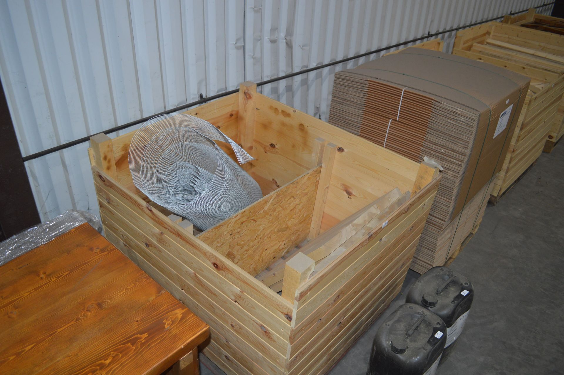 *Pine Pallet Containing Galvanised Weld Mesh and Two Pine Chopping Boards