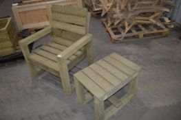 *Softwood Garden Chair and a Table