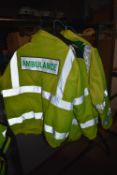 *Three Hi-Vis Jackets with Ambulance Emblems