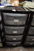 *Plastic Four Drawer Storage Unit