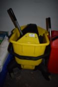 *Yellow Squeezer Mop Bucket on Wheels