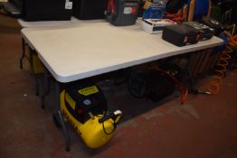 *White Folding Portable Table 180x80x80cm