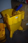 *Yellow Squeezer Mop Bucket on Wheels