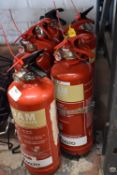 *Seven 2L Foam Fire Extinguishers