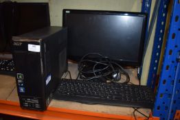 *Acer Computer with AOC Monitor, and Keyboard