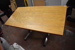 *Tilt Top Table on Steel Base with Wheels