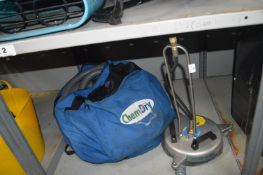 *ChemDry Bag Containing Suction Tube, and a Kranzle Stainless Steel Floor Scrubber