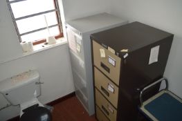 *Contents of Toilet Area to Include Two Tier Trolley, Two Foolscap Filing Cabinet, and a Circular