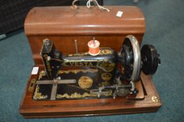 Vintage Vesta Manual Sewing Machine with Carry Cas
