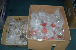 Two Large Boxes of Glassware