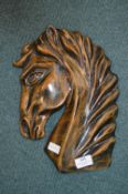 Carved Wooden Horses Head