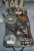 EPNS Tray, Pewter Jug, Cruets, etc.