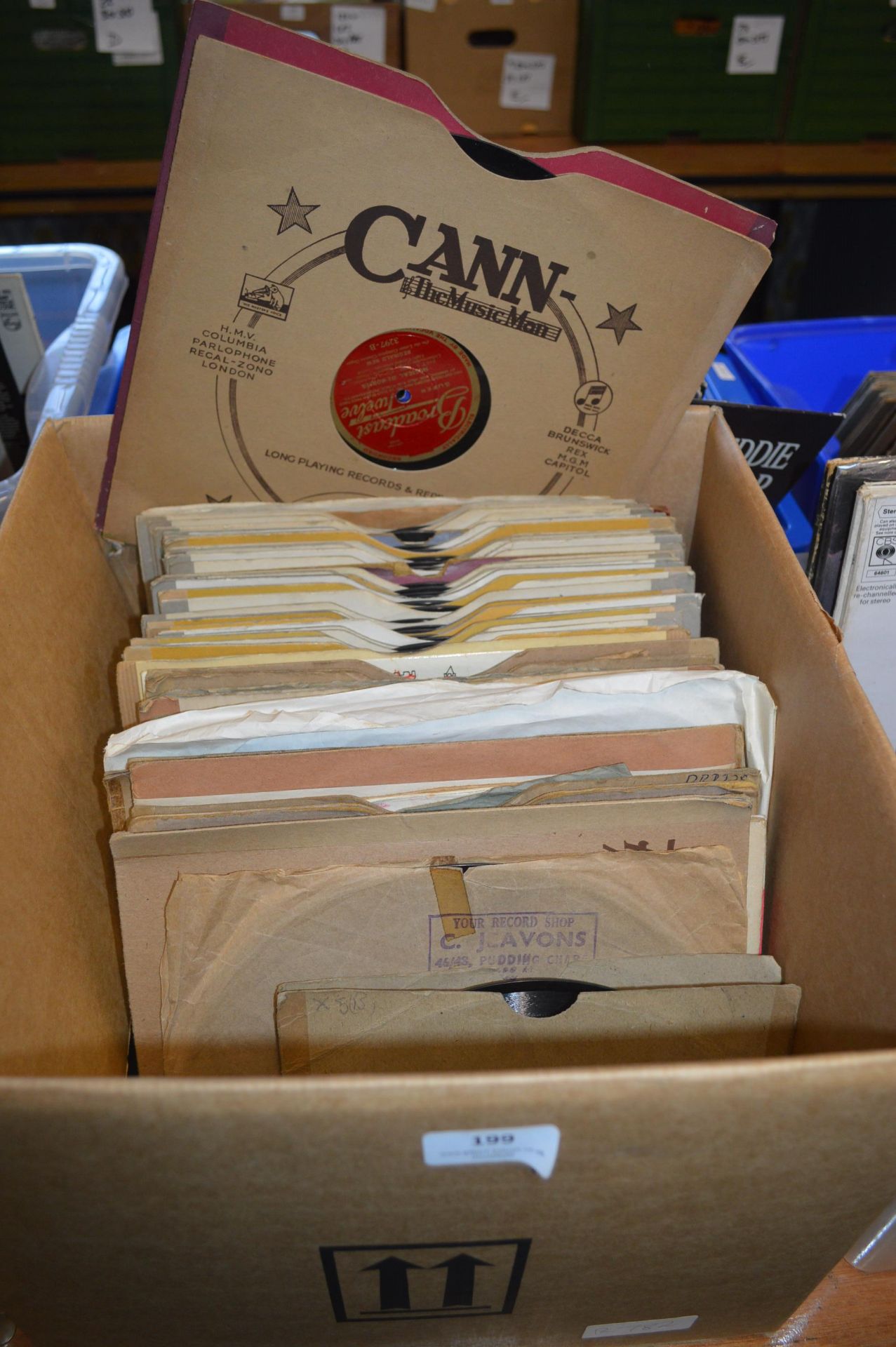 Box of 78rpm Records