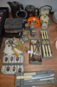 Electroplate Cutlery, Cruets, Teapots, etc.