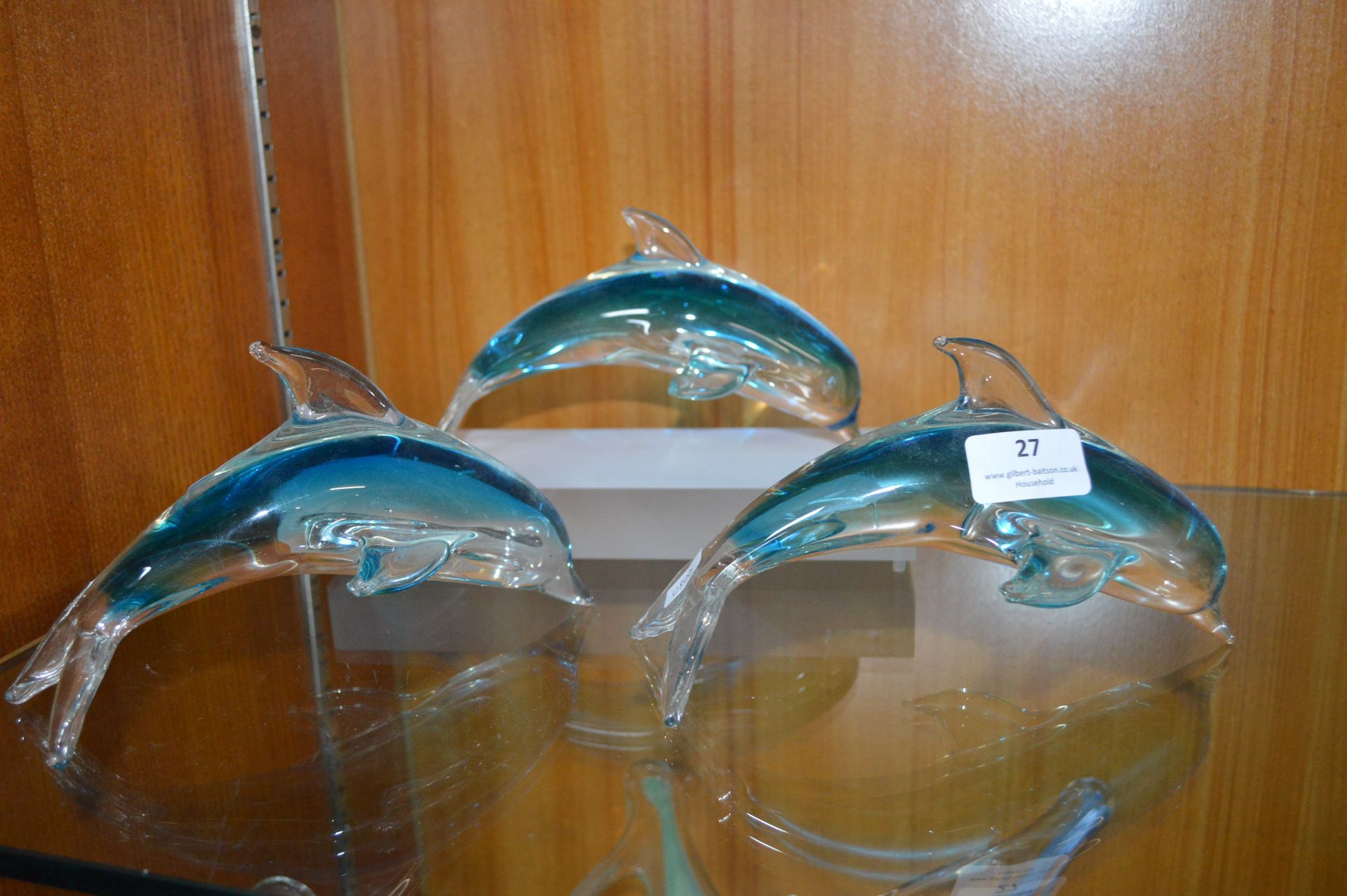 Three Glass Dolphins