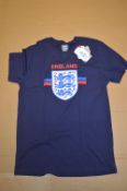 Child's Blue England Football T-Shirt Size: M