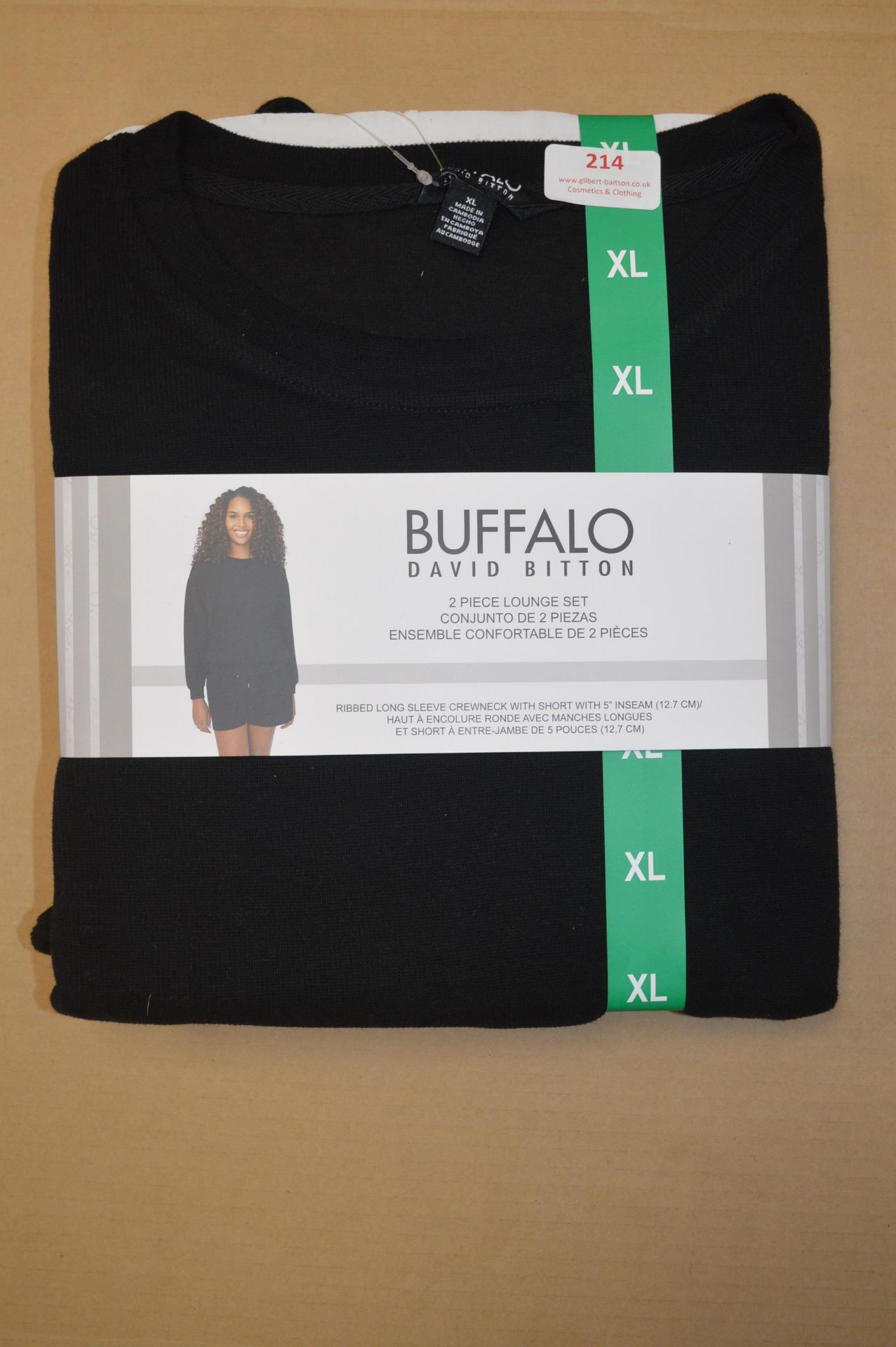 *Buffalo by David Bitton 2pc Black Lounge Set Size