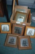 Miniature Framed Sailing Ship Prints etc.