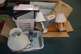 Lamps, Laundry Basket, Household Goods, etc.