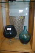 Glass Vases and a Goblet, etc.