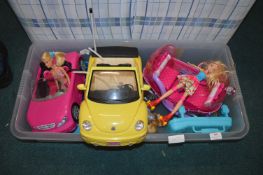 Barbie Dolls and Cars etc.