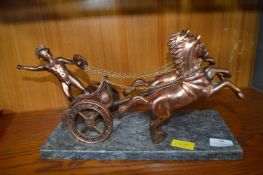 Decorative Metal Chariot Sculpture