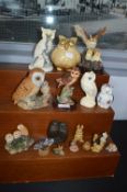Decorative Owls, Wade Whimsies, etc.